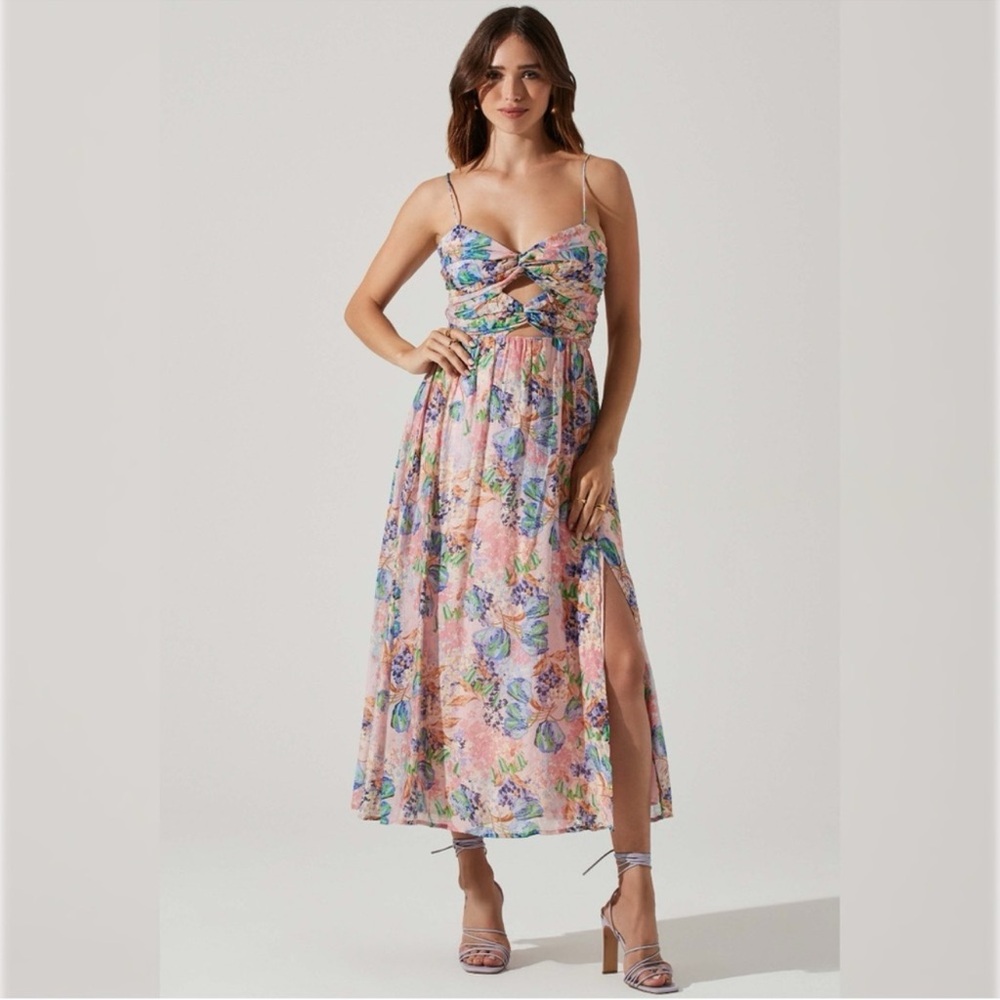 Astr Floral Multicolor Maxi Dress